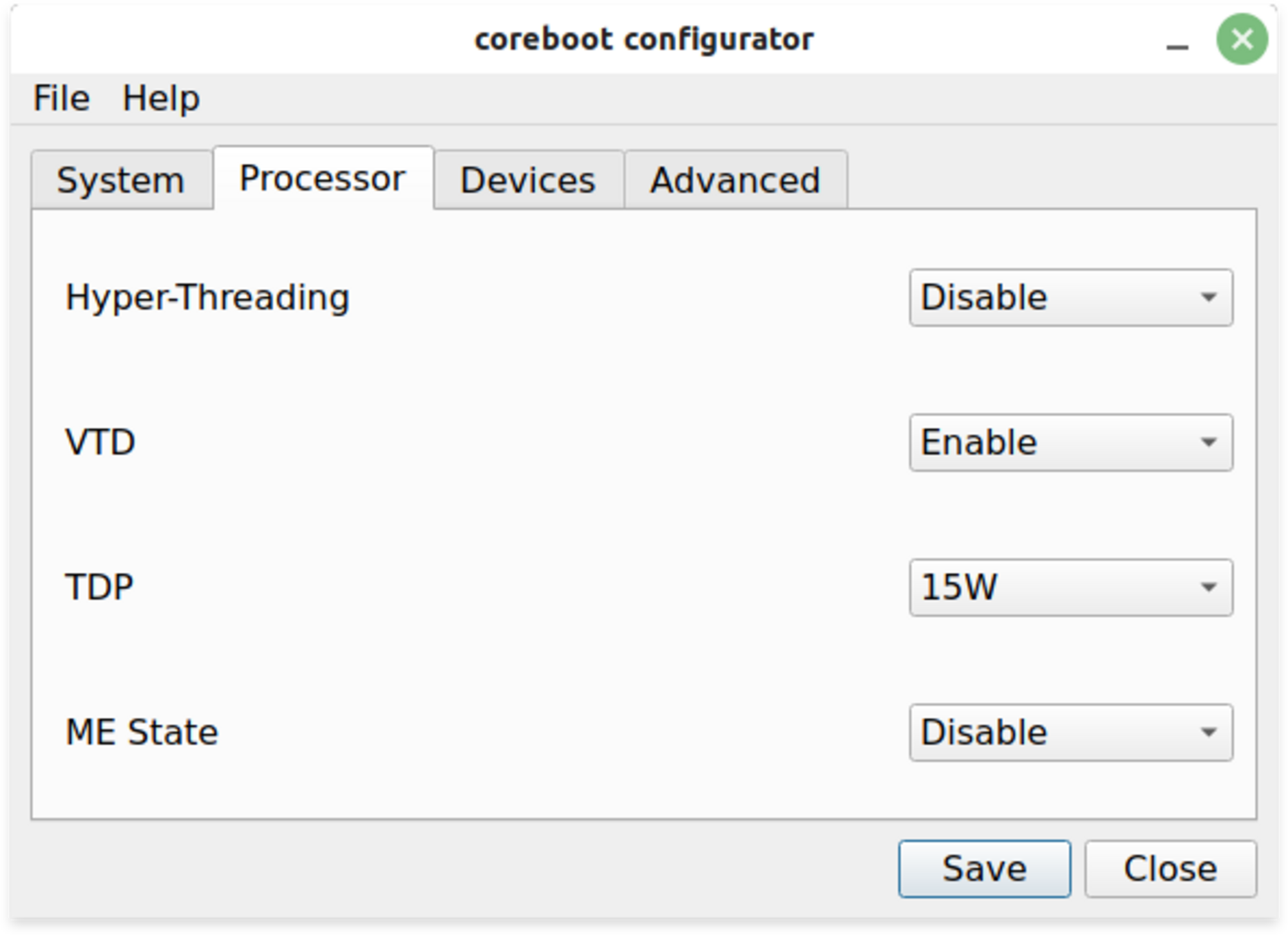 coreboot configurator coreboot configurator program