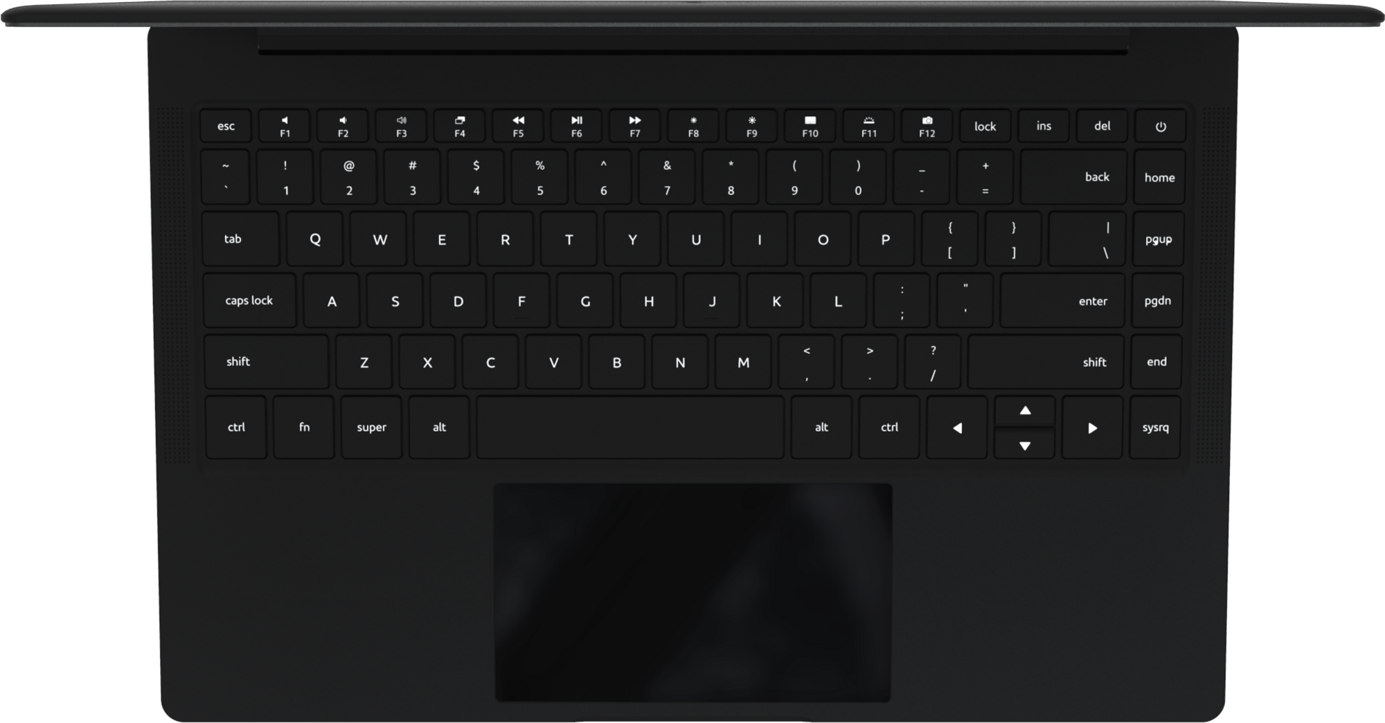 Backlit keyboard on the StarBook Mk VII